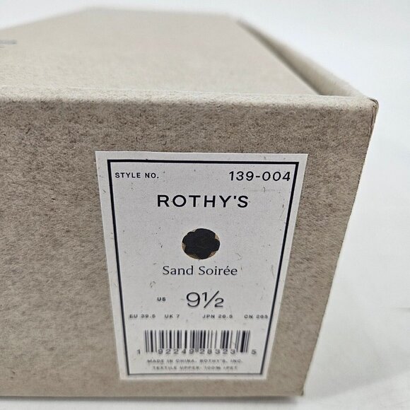 New Rothys The Petal Square Womens 9.5 Sand Soiree Flats - Picture 3 of 10